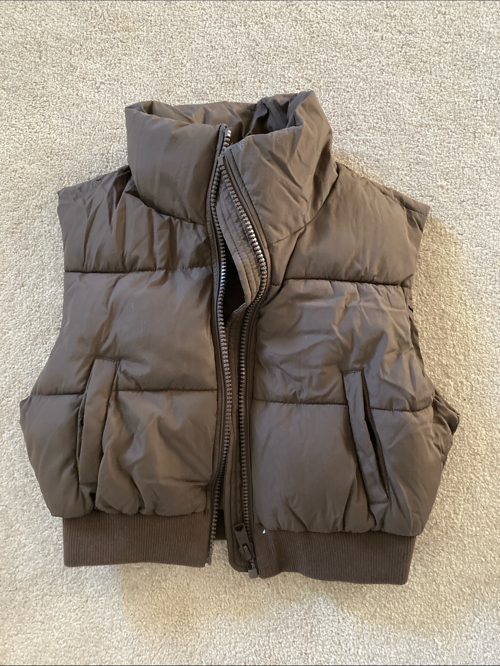 Garage Kids Brown Quilted Puffer Vest